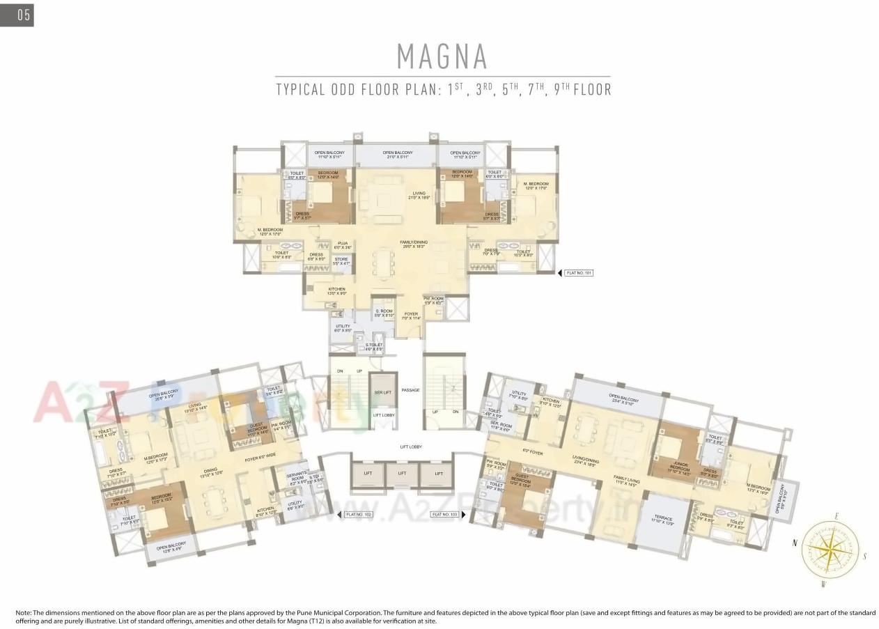Layout of real estate project T12 Named Magna Being Of The Project Comprising S T12 T located at Mohammadwadi, Pune, Maharashtra
