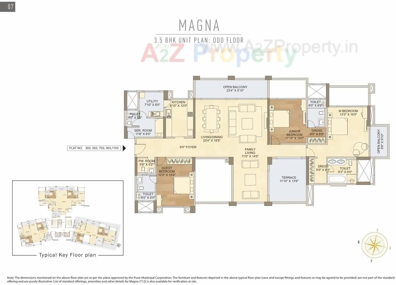 Layout of real estate project T12 Named Magna Being Of The Project Comprising S T12 T located at Mohammadwadi, Pune, Maharashtra