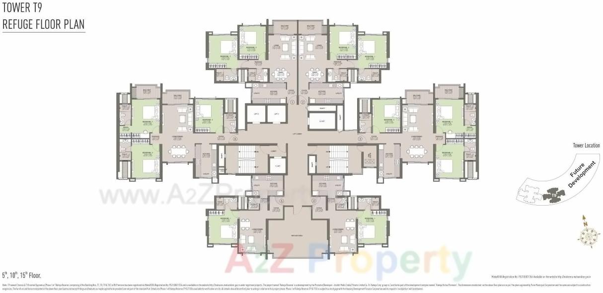 Layout of real estate project T9 Chronos T10 Supremus Of Raheja Reserve Being S T7 T8 T9 T10 In Rv Premiere located at Mohammadwadi, Pune, Maharashtra