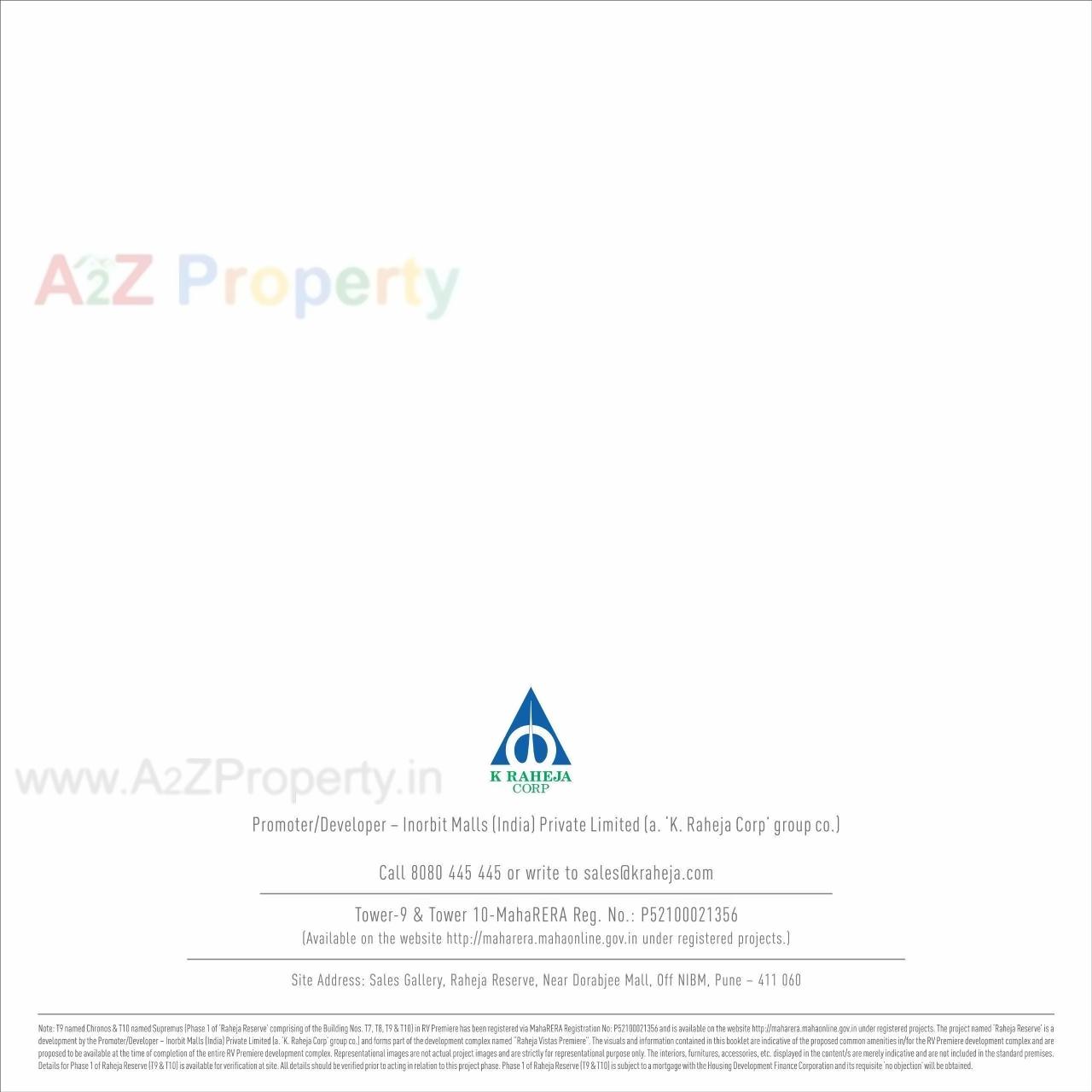  of real estate project T9 Chronos T10 Supremus Of Raheja Reserve Being S T7 T8 T9 T10 In Rv Premiere located at Mohammadwadi, Pune, Maharashtra