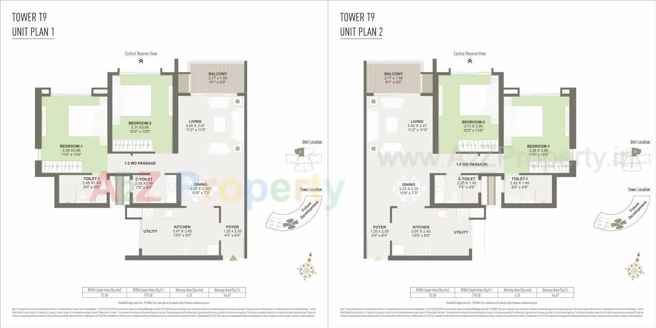 Layout of real estate project T9 Chronos T10 Supremus Of Raheja Reserve Being S T7 T8 T9 T10 In Rv Premiere located at Mohammadwadi, Pune, Maharashtra