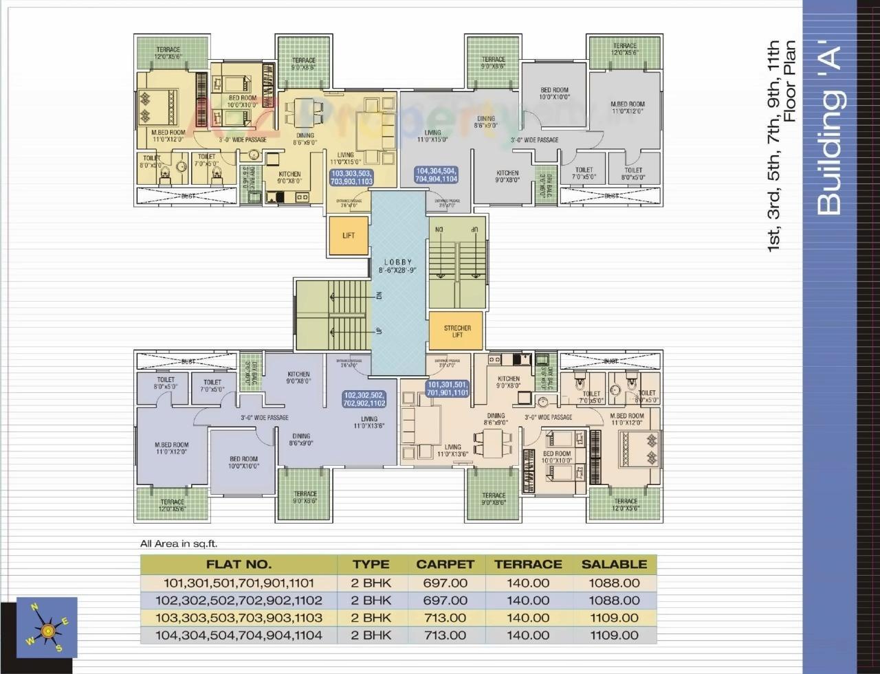Layout of real estate project Tamara located at Pimpale-saudagar, Pune, Maharashtra