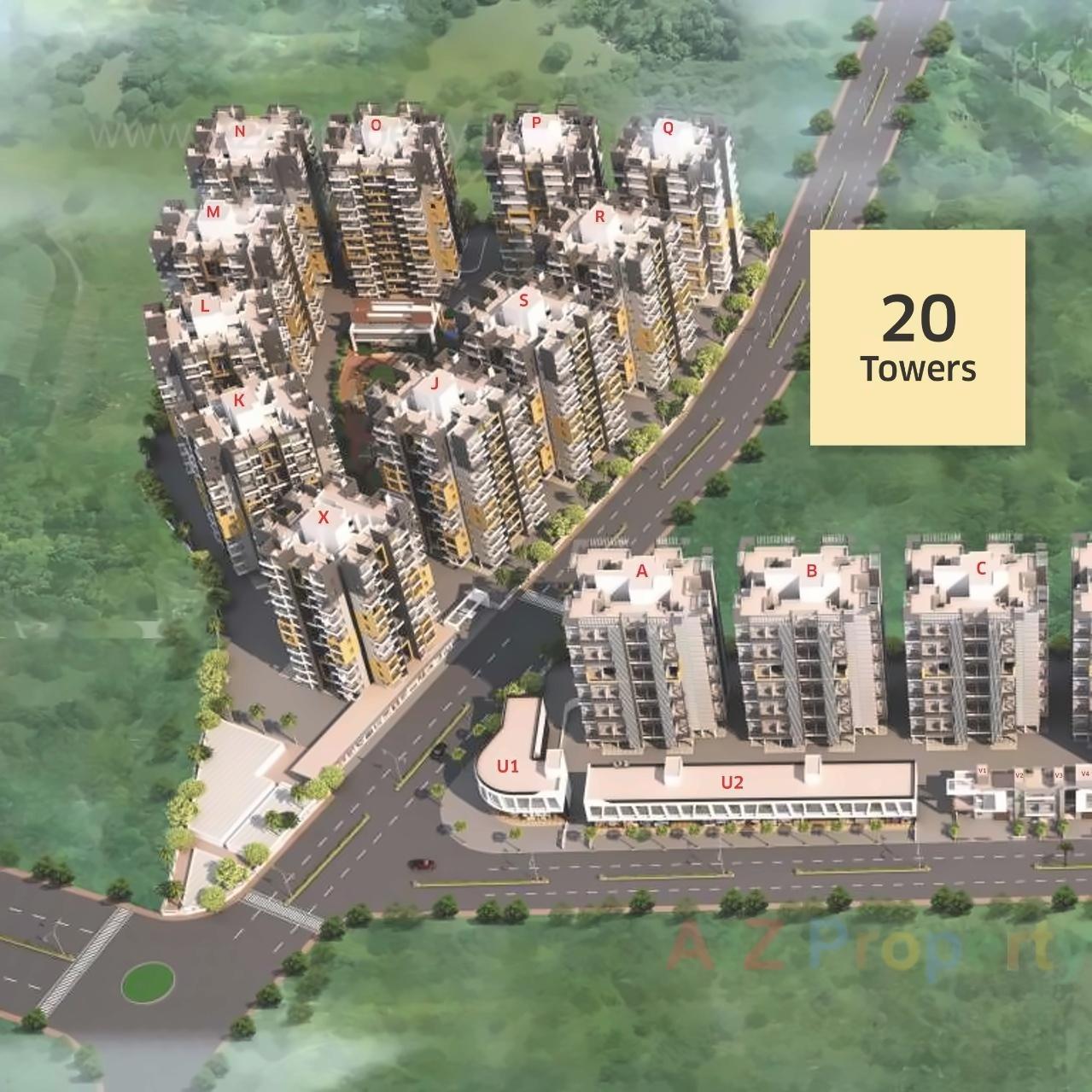 3D Elevation of real estate project Tanish Orchid located at Charholi, Pune, Maharashtra