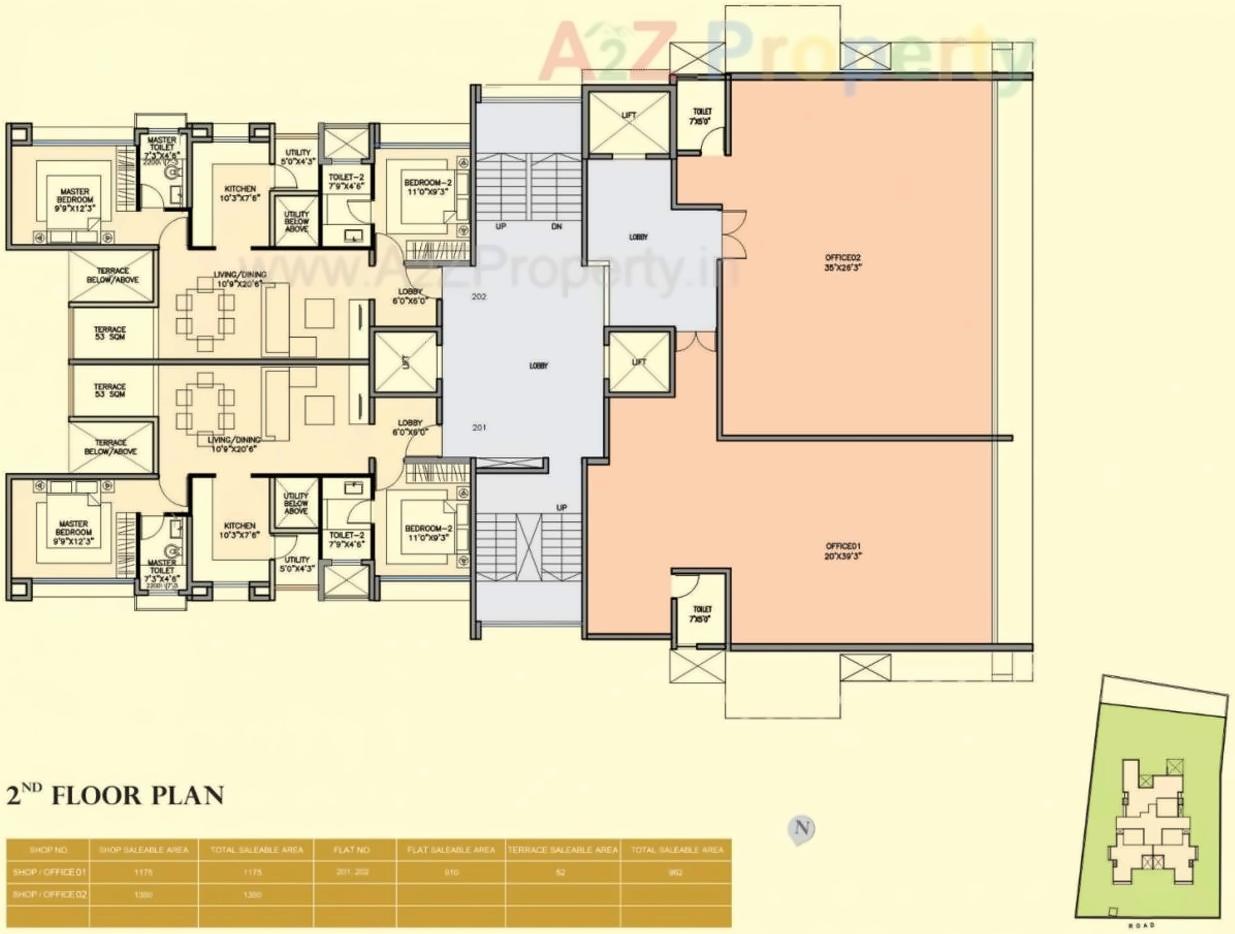 Layout of real estate project The Cosmopolis located at Hadapsar, Pune, Maharashtra