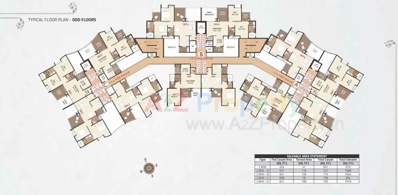 Layout of real estate project The One located at Bhugaon, Pune, Maharashtra