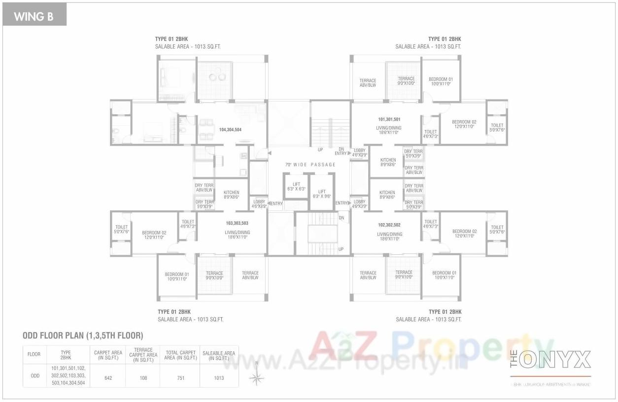 Layout of real estate project The Onyx located at Wakad, Pune, Maharashtra