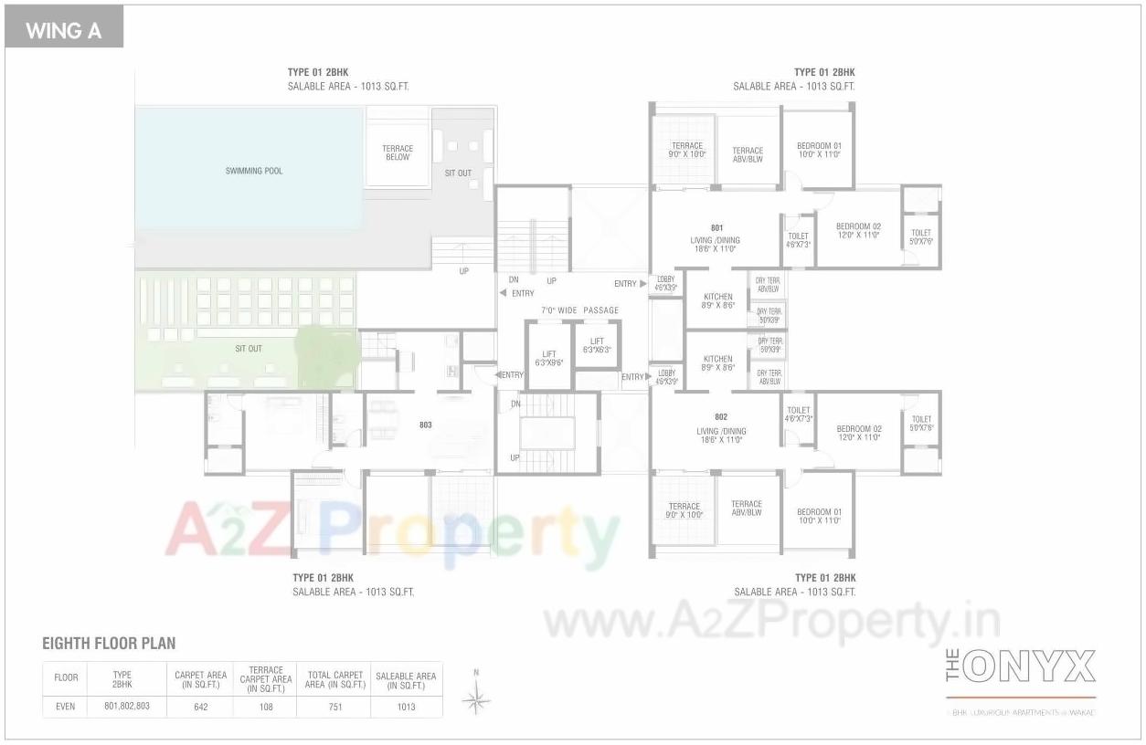 Layout of real estate project The Onyx located at Wakad, Pune, Maharashtra