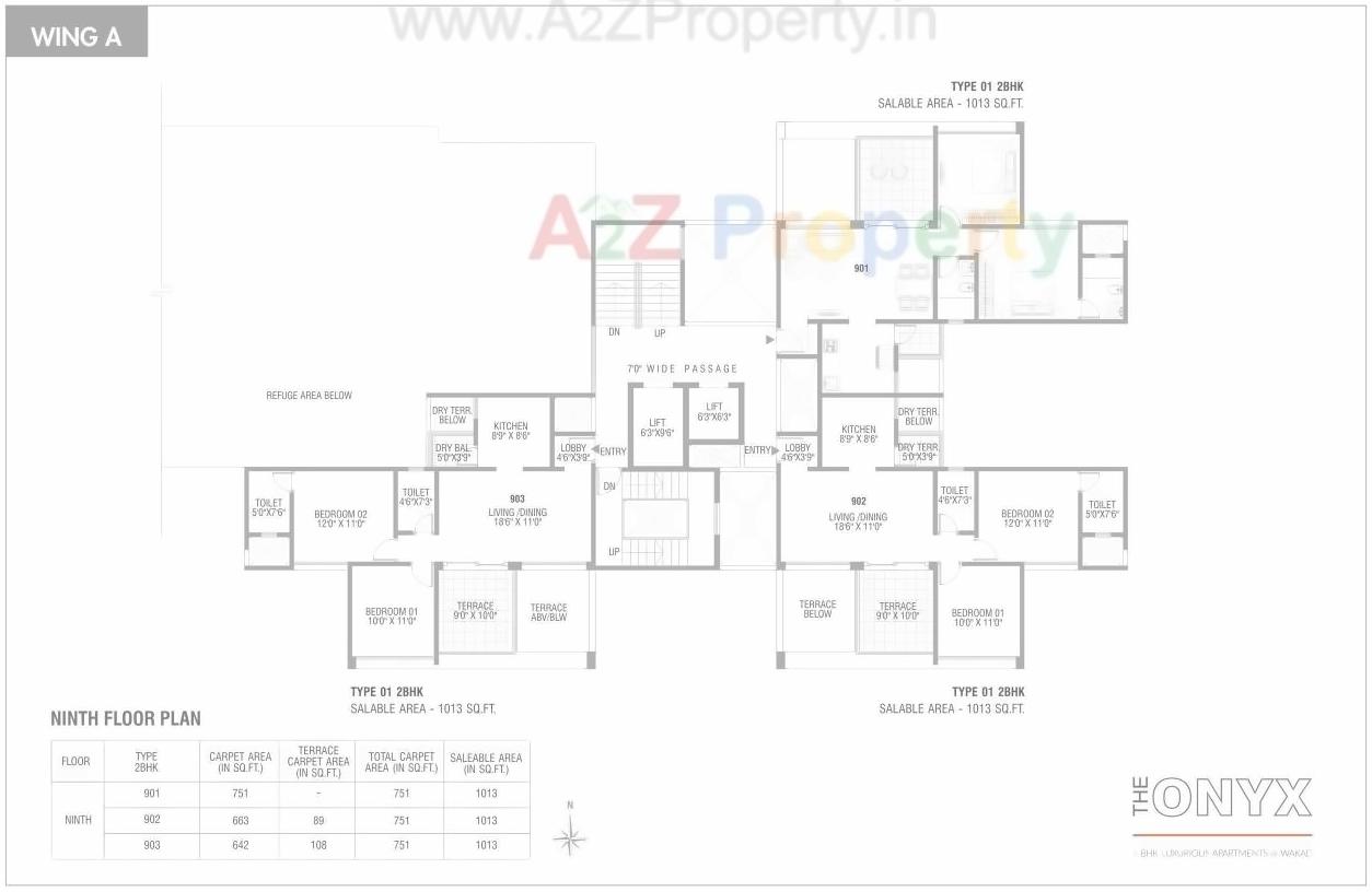 Layout of real estate project The Onyx located at Wakad, Pune, Maharashtra