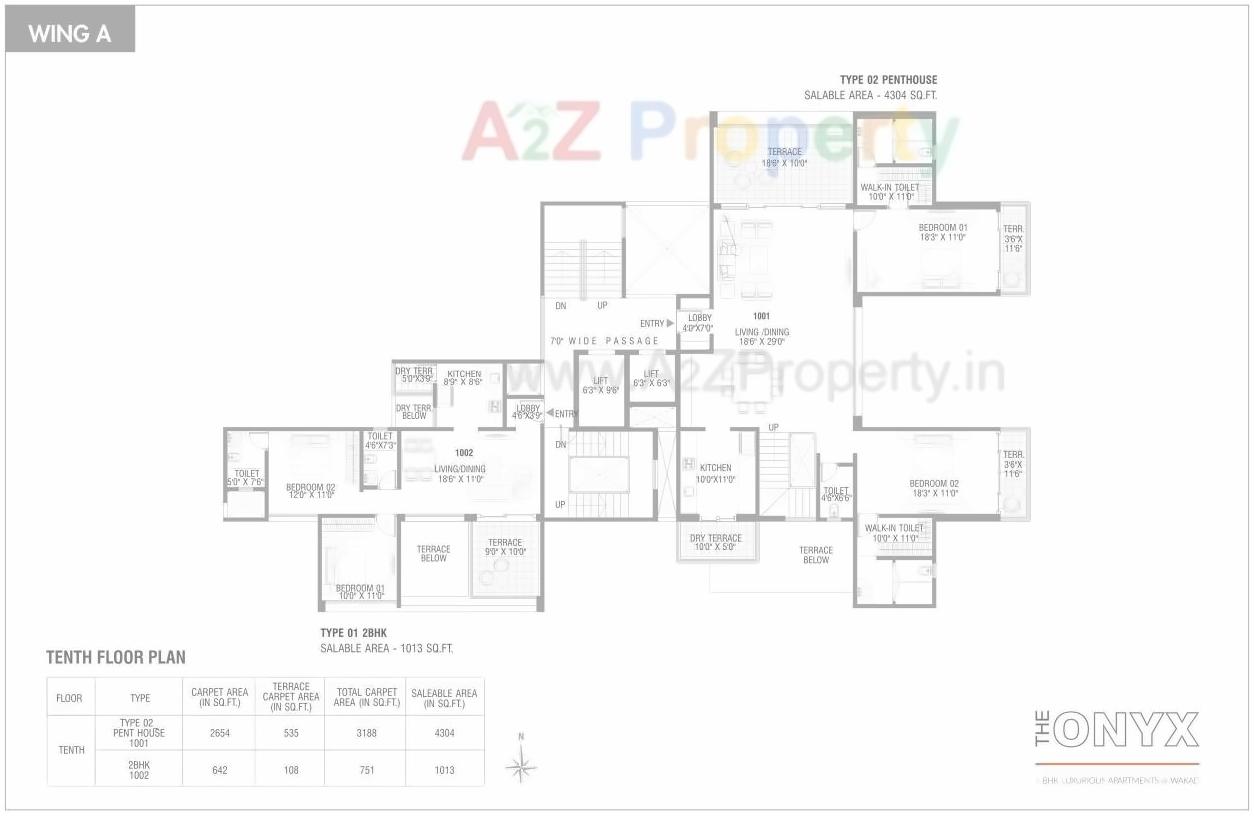 Layout of real estate project The Onyx located at Wakad, Pune, Maharashtra