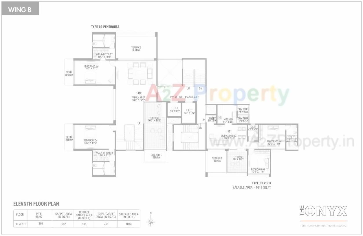 Layout of real estate project The Onyx located at Wakad, Pune, Maharashtra