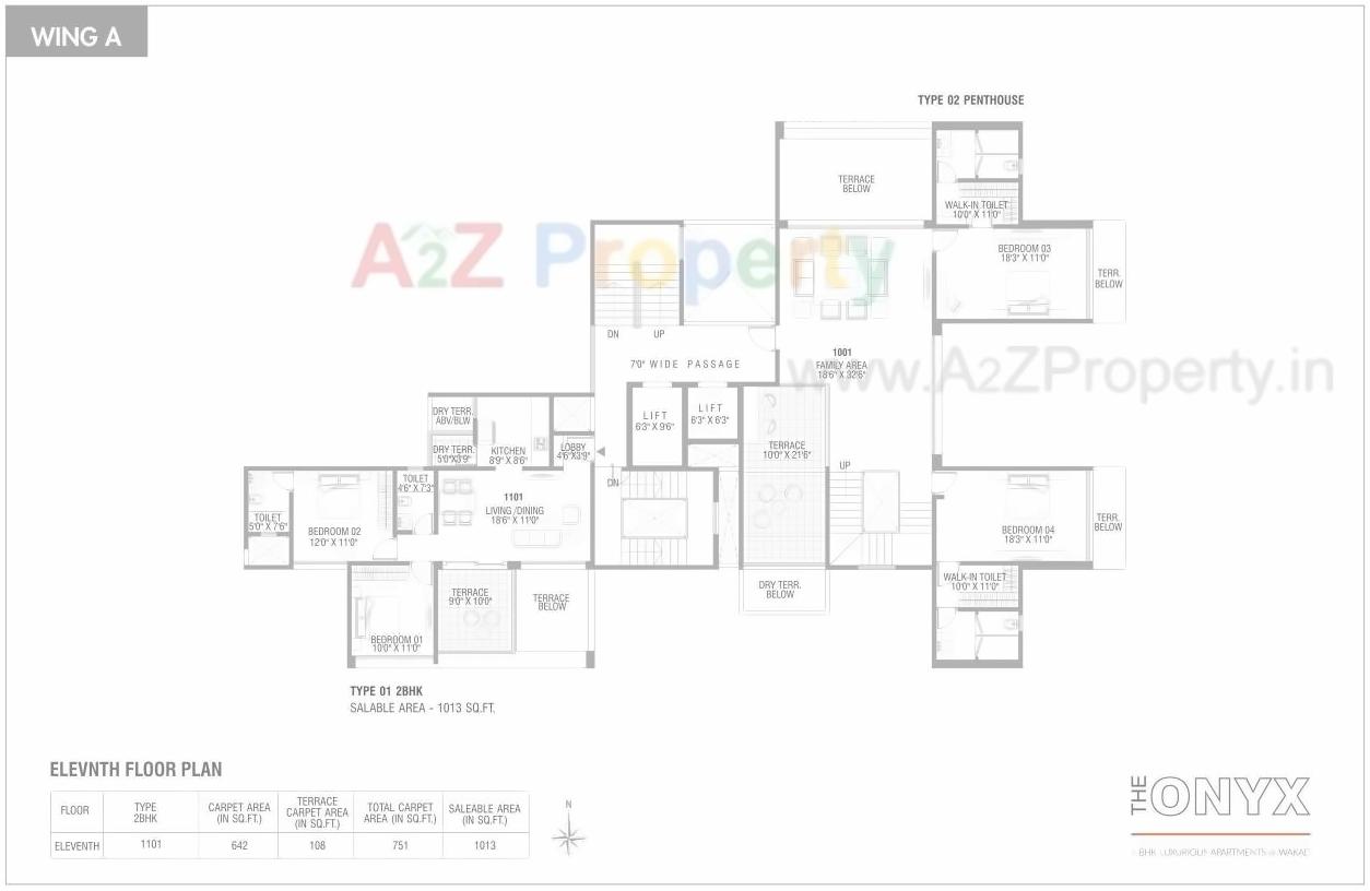 Layout of real estate project The Onyx located at Wakad, Pune, Maharashtra