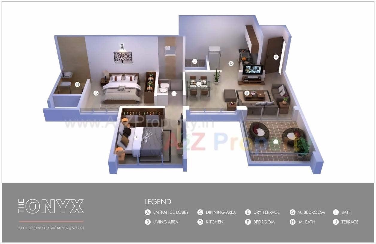 Layout of real estate project The Onyx located at Wakad, Pune, Maharashtra