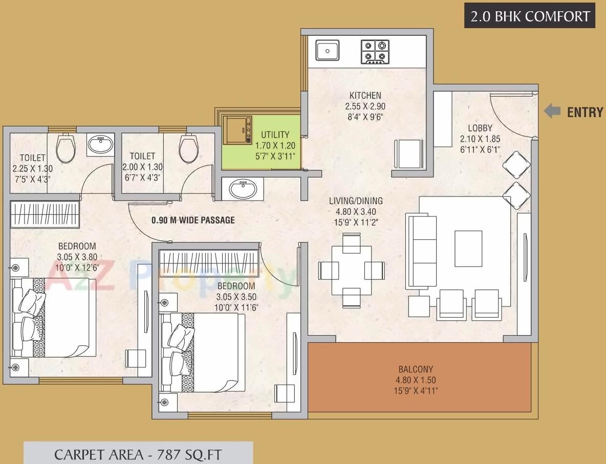 Layout of real estate project The Province located at Punawale, Pune, Maharashtra