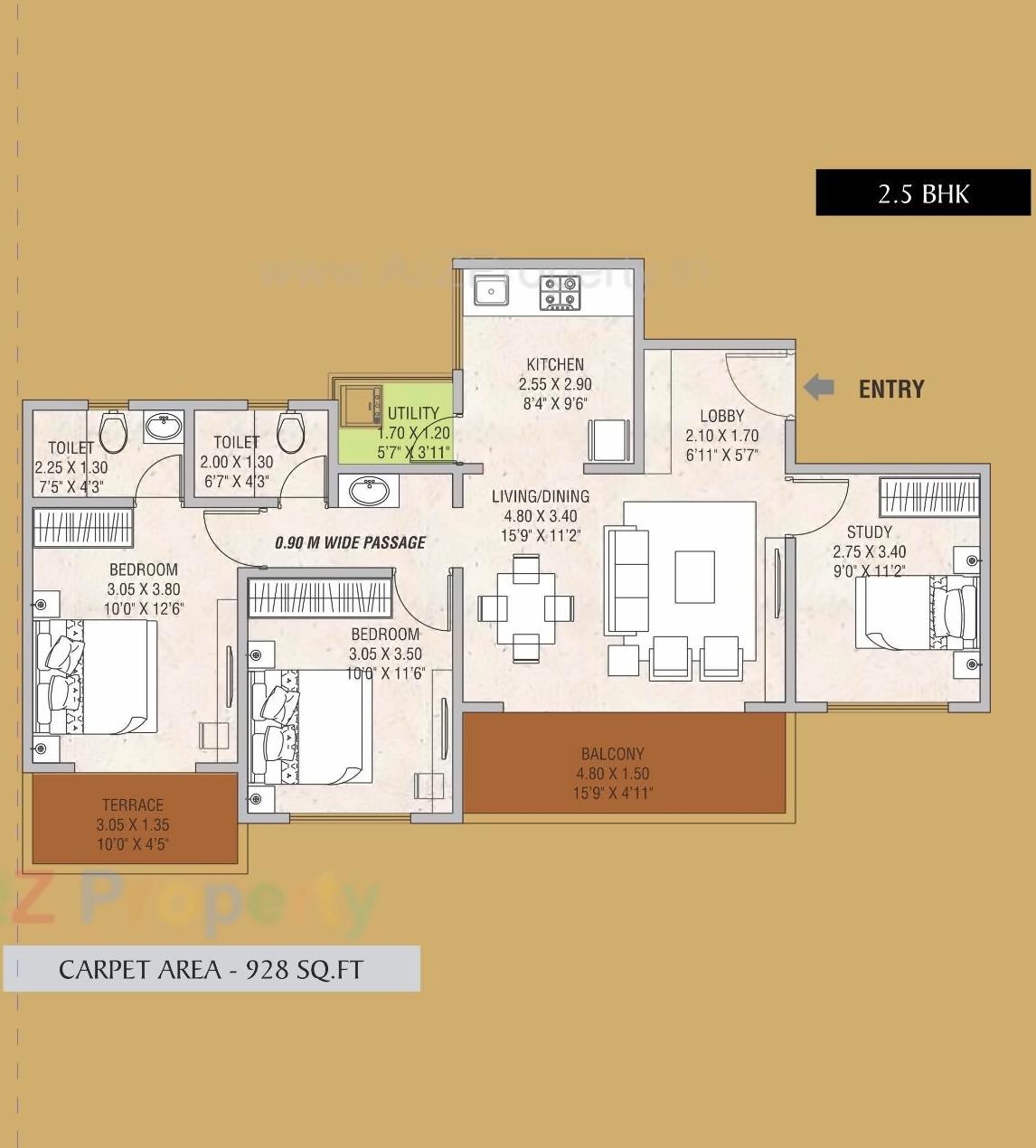 Layout of real estate project The Province located at Punawale, Pune, Maharashtra