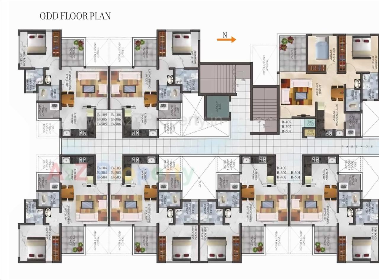 Layout of real estate project The Regent Park located at Charholi, Pune, Maharashtra