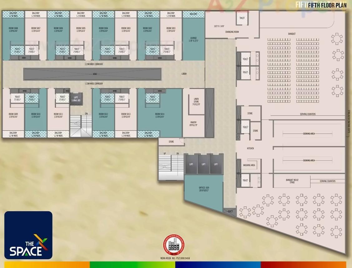 Layout of real estate project The Space located at Kharadi, Pune, Maharashtra