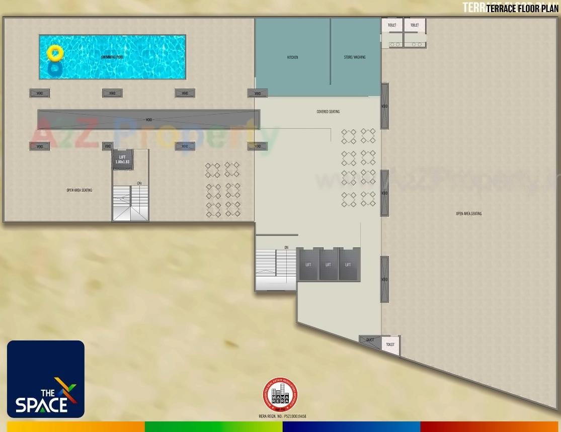 Layout of real estate project The Space located at Kharadi, Pune, Maharashtra