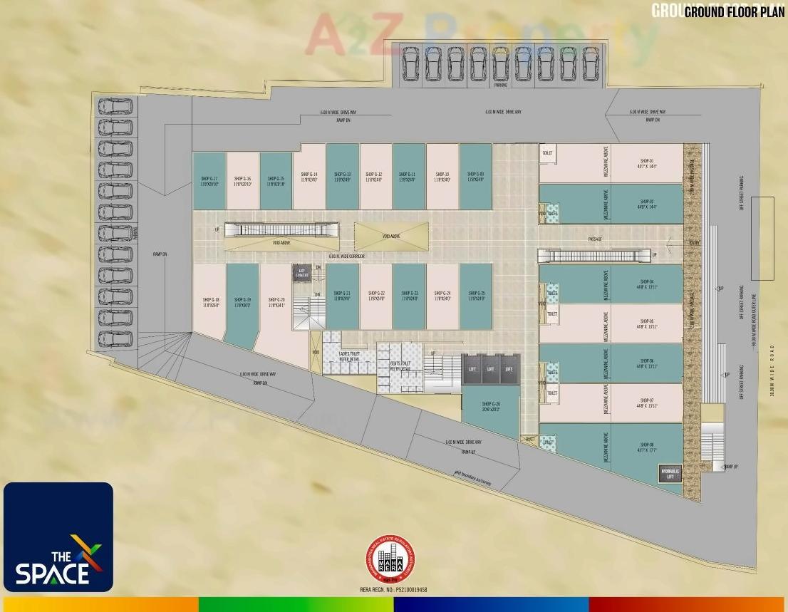 Layout of real estate project The Space located at Kharadi, Pune, Maharashtra