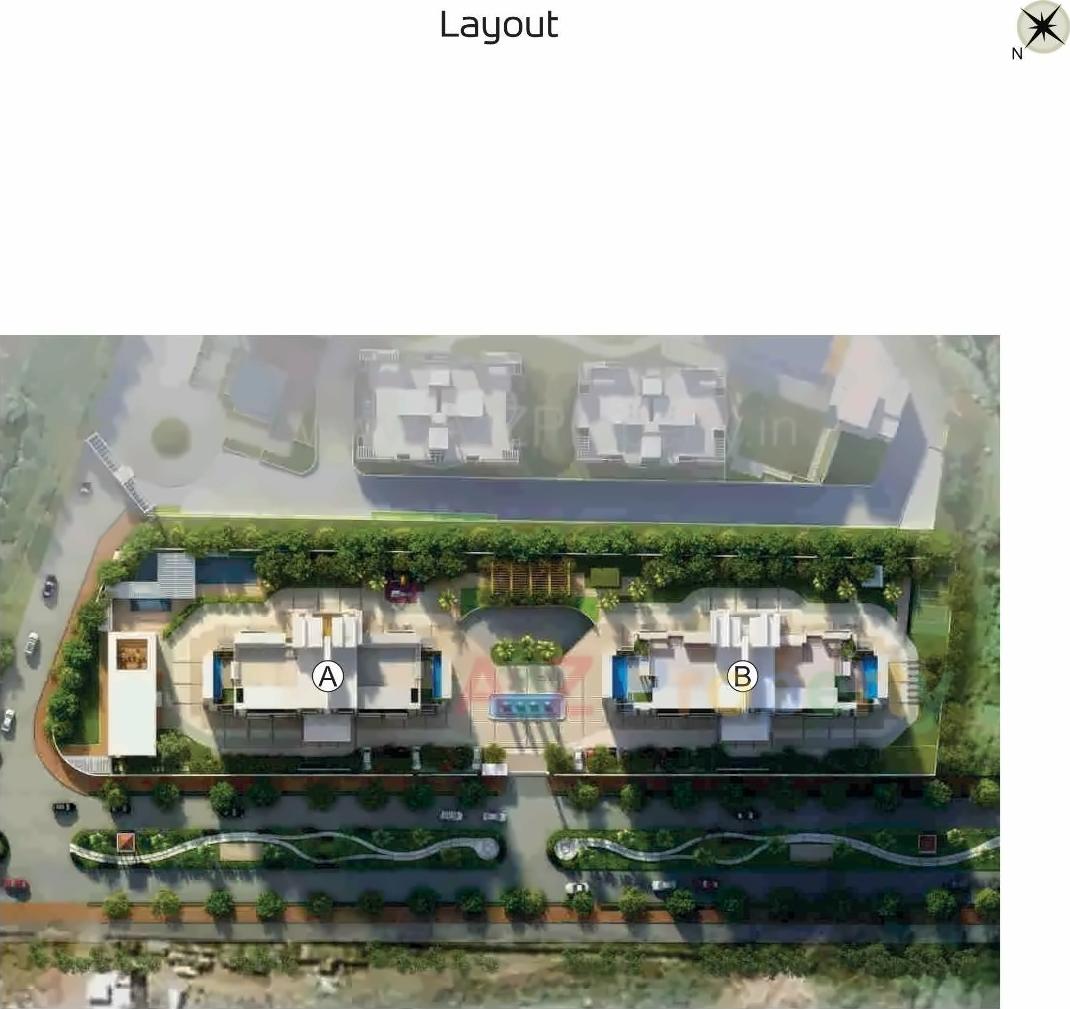 3D Elevation of real estate project The Spires located at Pune-m-corp, Pune, Maharashtra