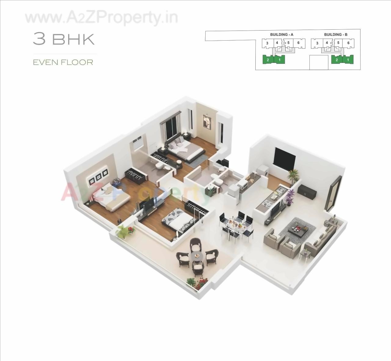 Layout of real estate project The Turf located at Pune-m-corp, Pune, Maharashtra