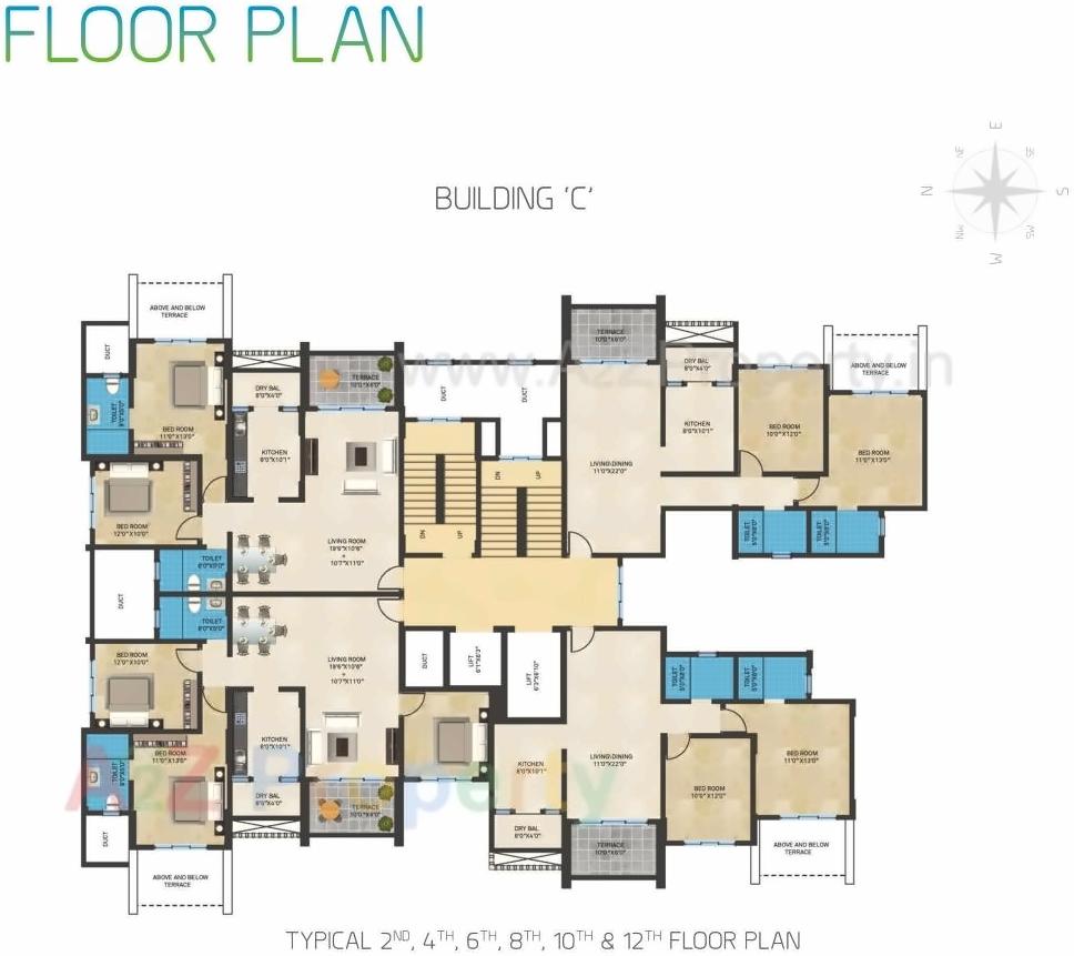 Layout of real estate project Tiara located at Wakad, Pune, Maharashtra