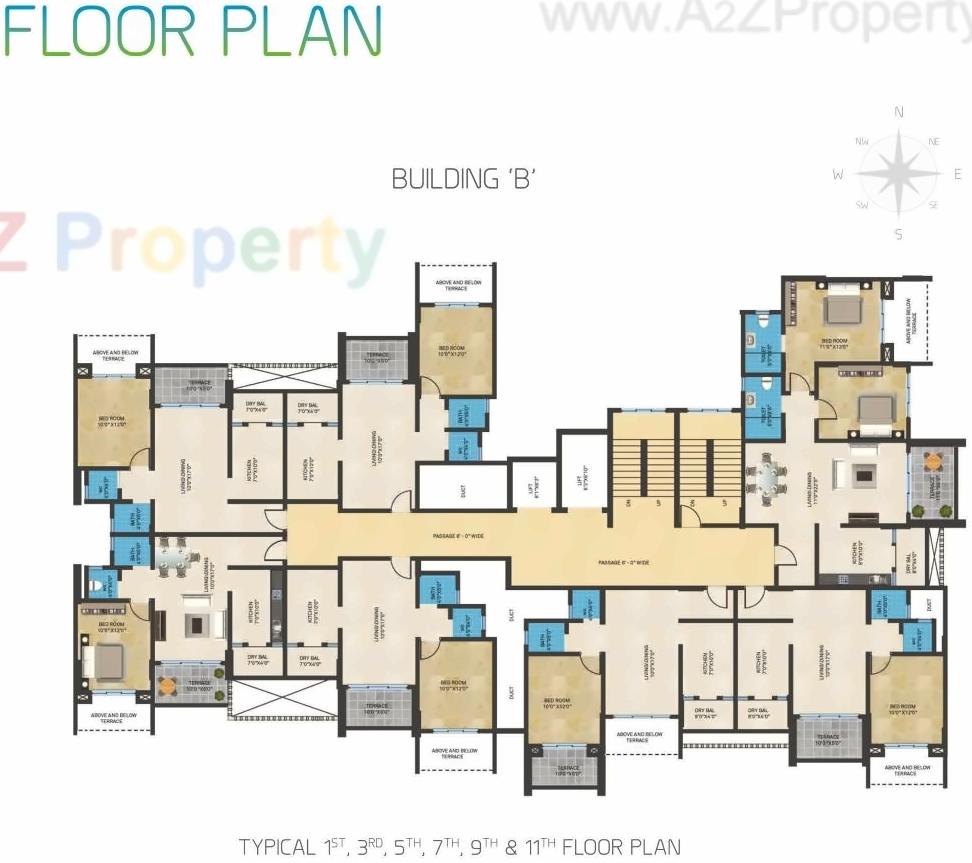 Layout of real estate project Tiara located at Wakad, Pune, Maharashtra