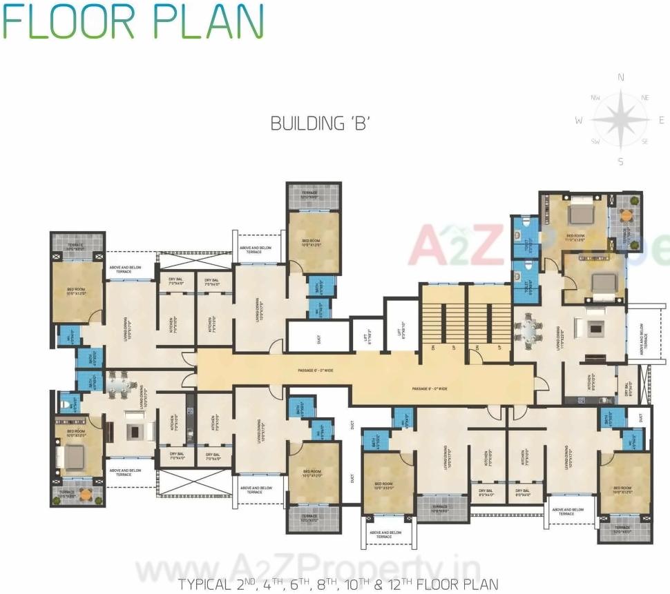 Layout of real estate project Tiara located at Wakad, Pune, Maharashtra