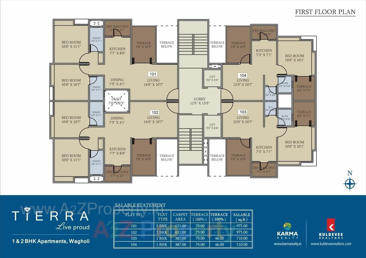 Layout of real estate project Tierra located at Wagholi, Pune, Maharashtra