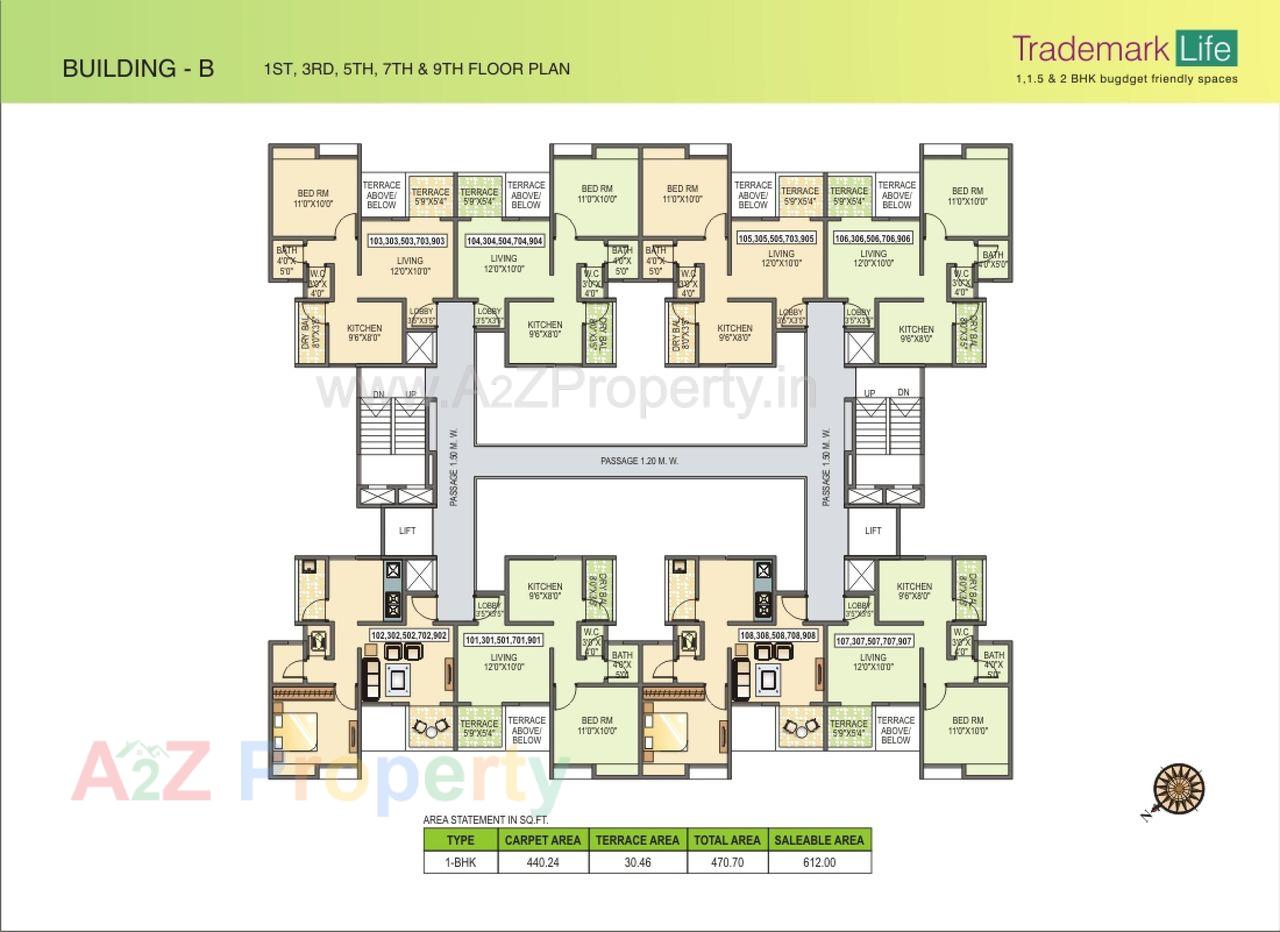 0007 of real estate project Trademark Life located at Kasar-amboli, Pune, Maharashtra