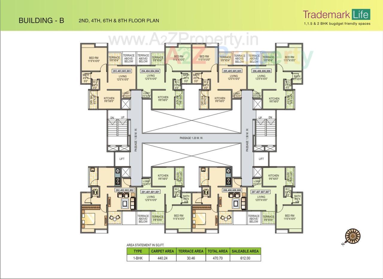 0008 of real estate project Trademark Life located at Kasar-amboli, Pune, Maharashtra