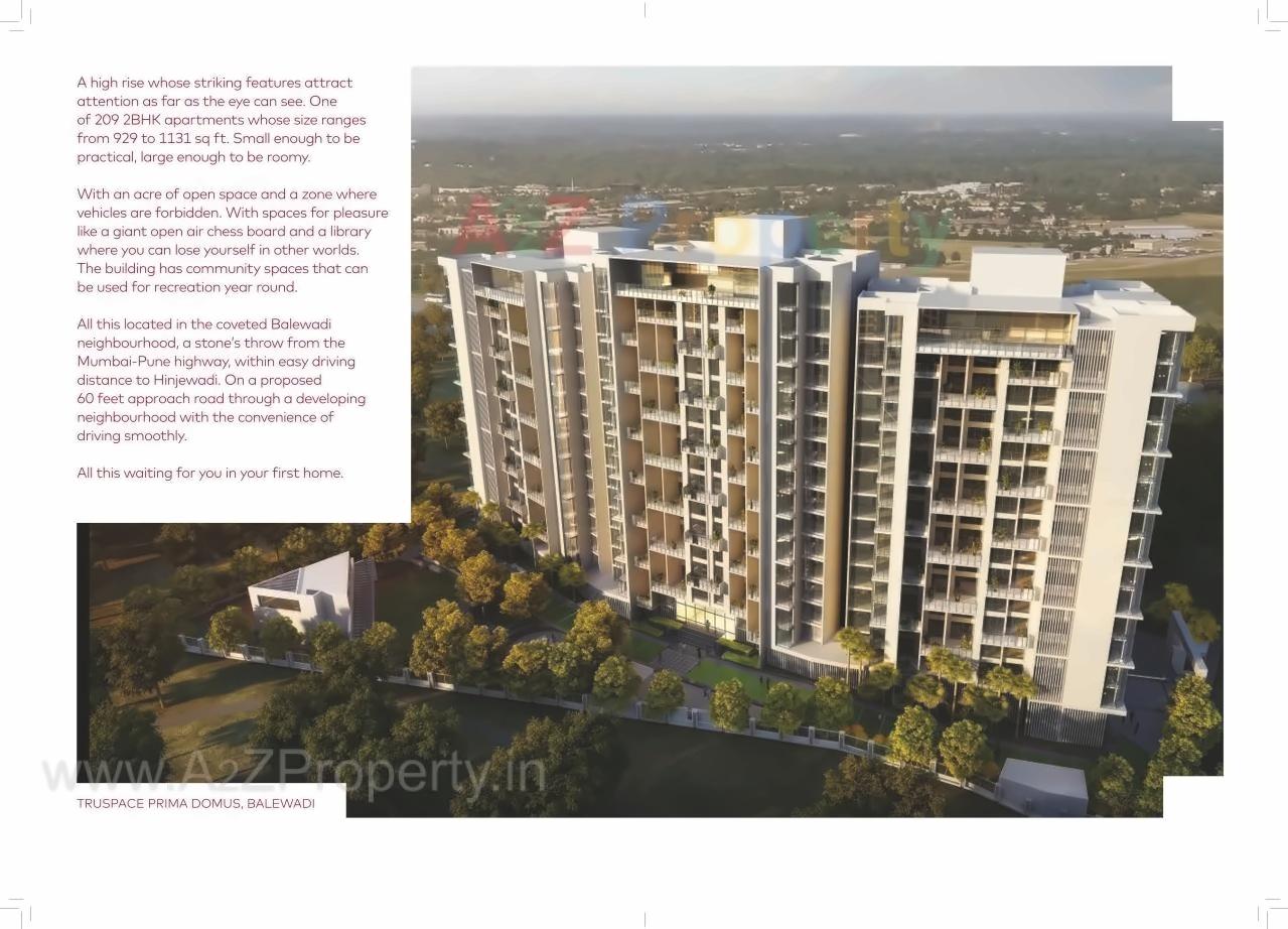 3D Elevation of real estate project Truspace Prima Domus located at Pune-m-corp, Pune, Maharashtra