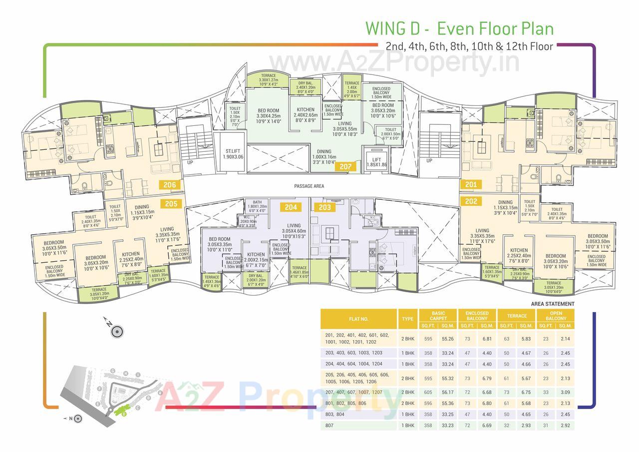 Urban Life Floor Plans D Even of real estate project Urban Life located at Talegaon-dabhade-r, Pune, Maharashtra