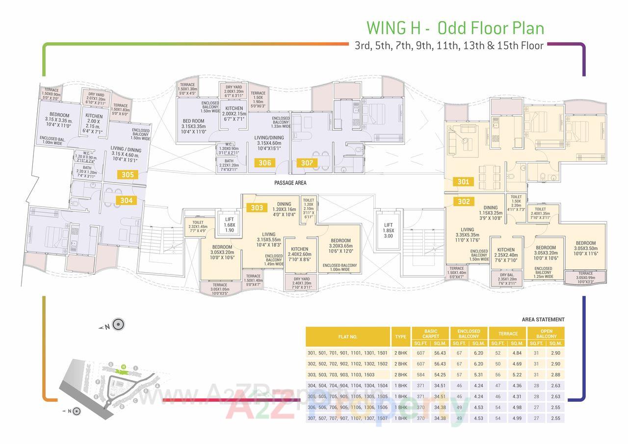 Urban Life Floor Plans H Odd of real estate project Urban Life located at Talegaon-dabhade-r, Pune, Maharashtra