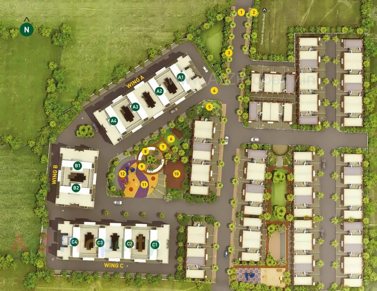 Layout of real estate project Urbangram Baramati located at Jalochi, Pune, Maharashtra