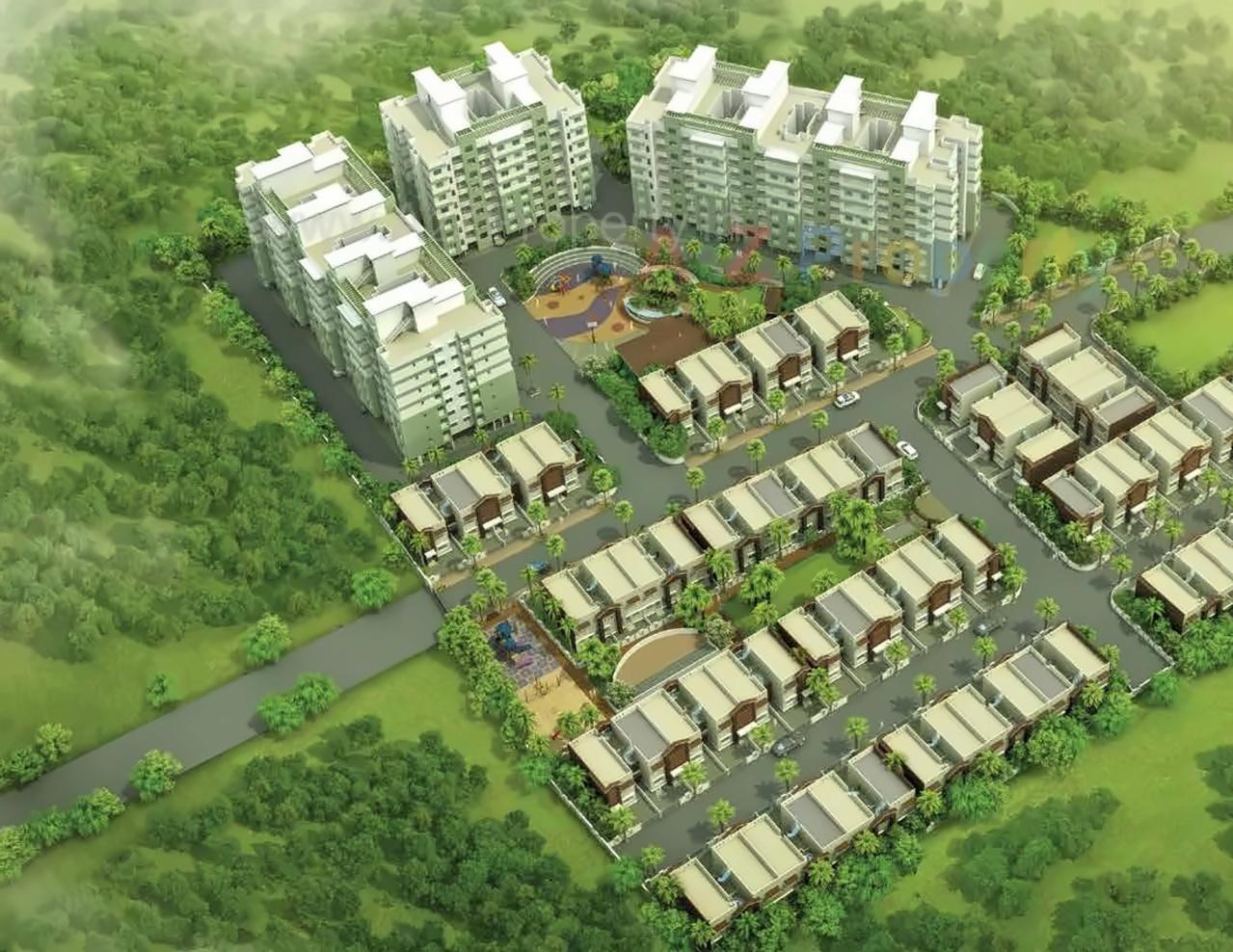 3D Elevation of real estate project Urbangram Baramati located at Jalochi, Pune, Maharashtra