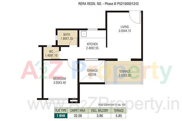 Chakan Floor Plan 1 of real estate project Urbangram Chakan located at Medankarwadi, Pune, Maharashtra
