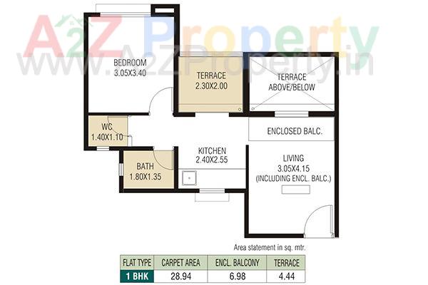 Chakan Floor Plan 3 of real estate project Urbangram Chakan located at Medankarwadi, Pune, Maharashtra