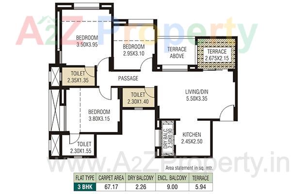 Pirangut Floor Plan 2 of real estate project Urbangram Pirangut located at Pirangut, Pune, Maharashtra
