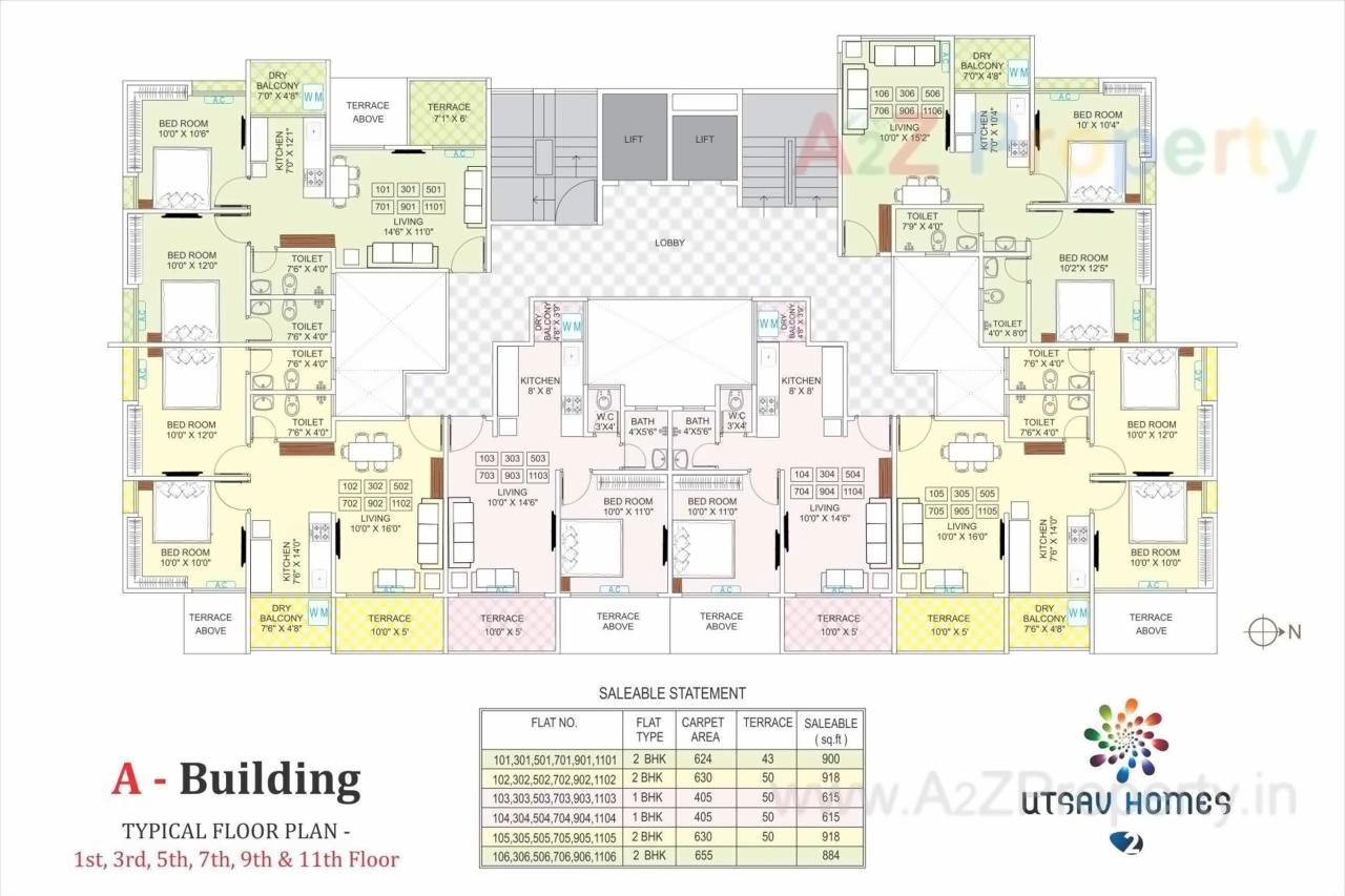 Layout of real estate project Utsav Homes located at Pune-m-corp, Pune, Maharashtra