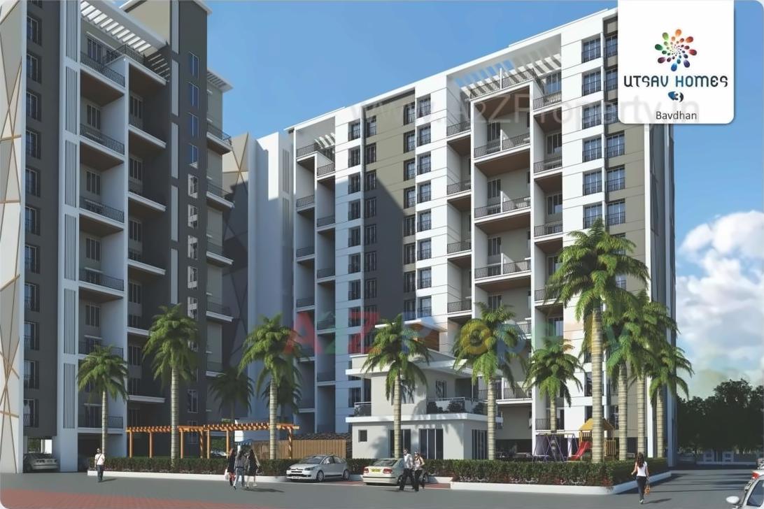 3D Elevation of real estate project Utsav Homes located at Bavadhan-bk, Pune, Maharashtra