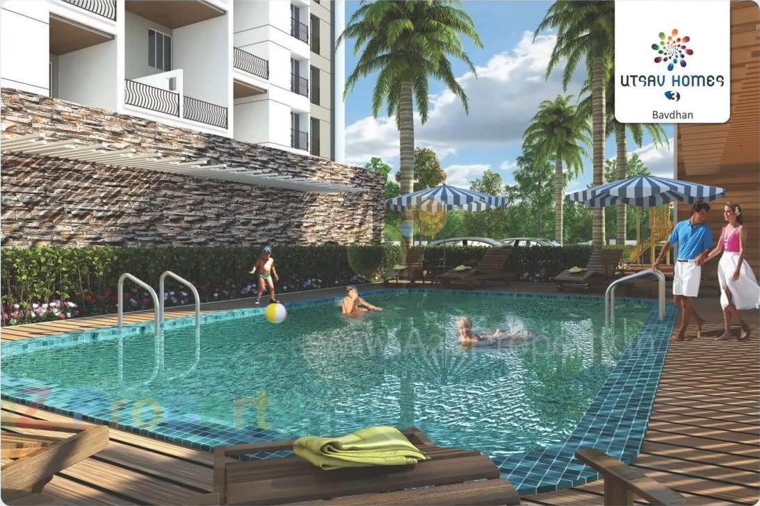 3D Elevation of real estate project Utsav Homes located at Bavadhan-bk, Pune, Maharashtra