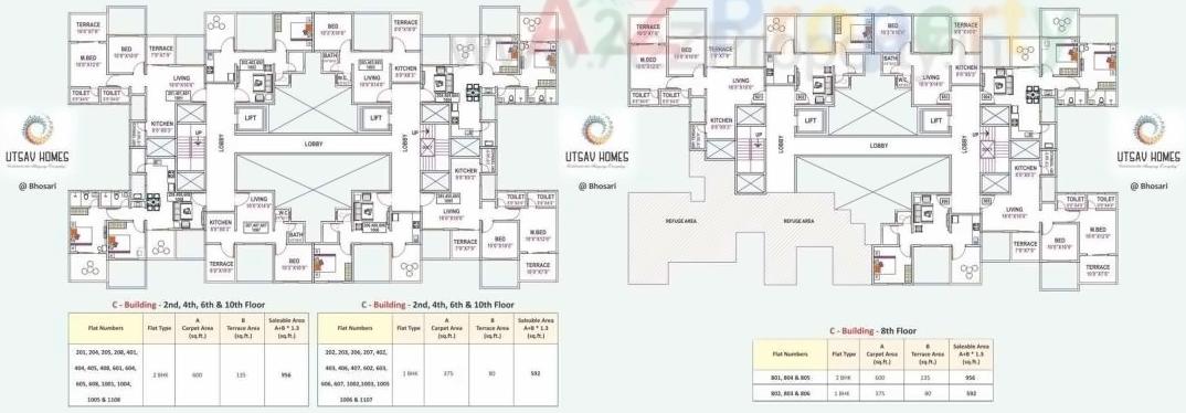 Layout of real estate project Utsav Homes   Bhosari located at Bhosari, Pune, Maharashtra
