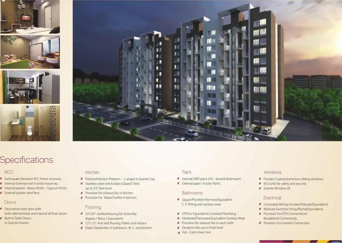 3D Elevation of real estate project Utsav Residency located at Wagholi, Pune, Maharashtra