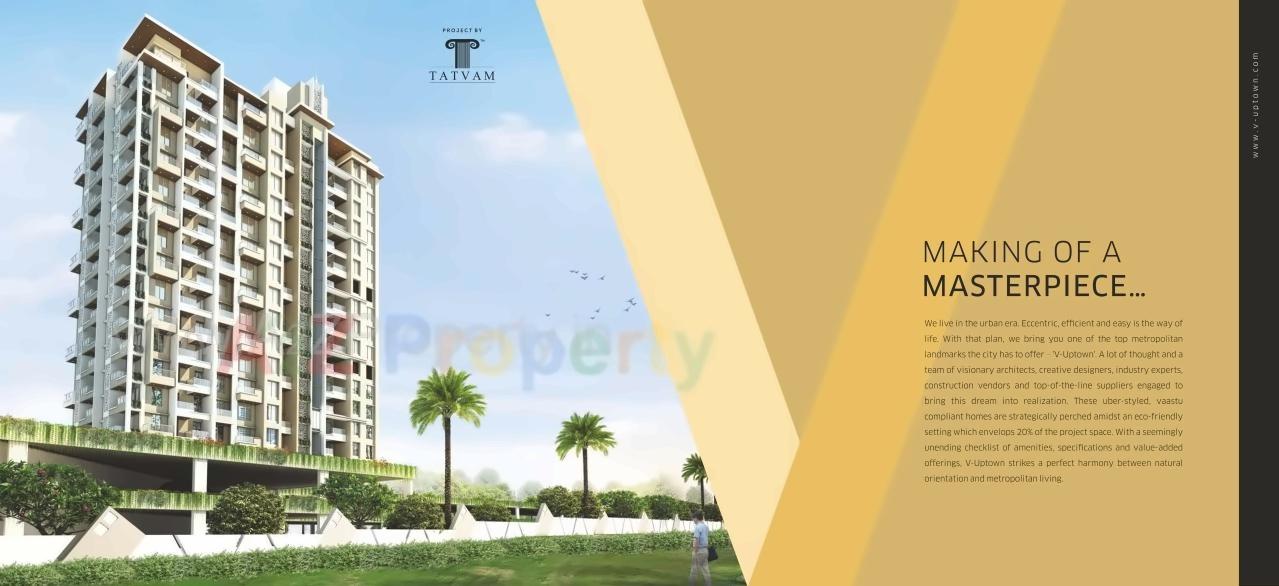 3D Elevation of real estate project V Uptown located at Kivale, Pune, Maharashtra