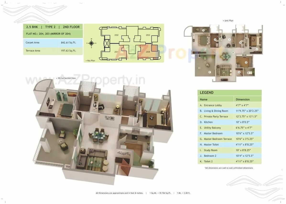 Layout of real estate project Vantage located at Baner, Pune, Maharashtra