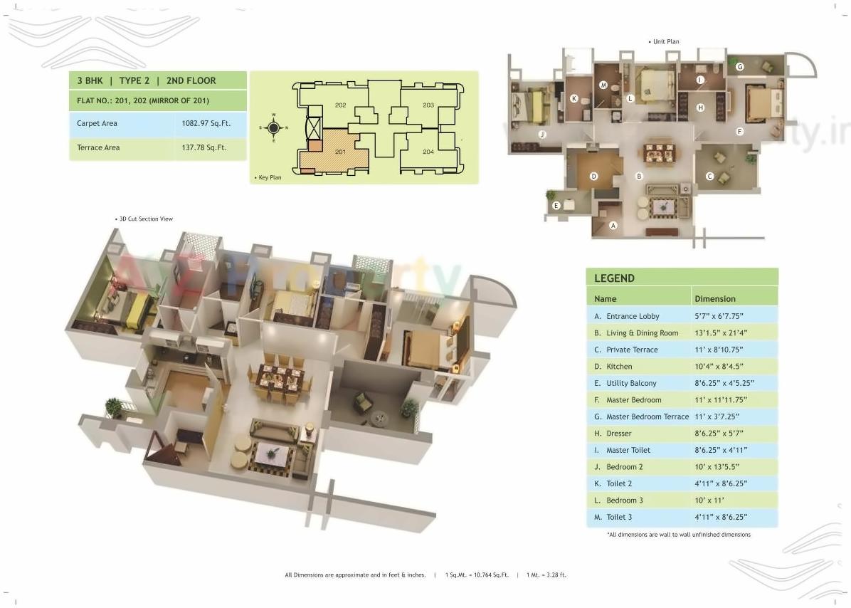 Layout of real estate project Vantage located at Baner, Pune, Maharashtra