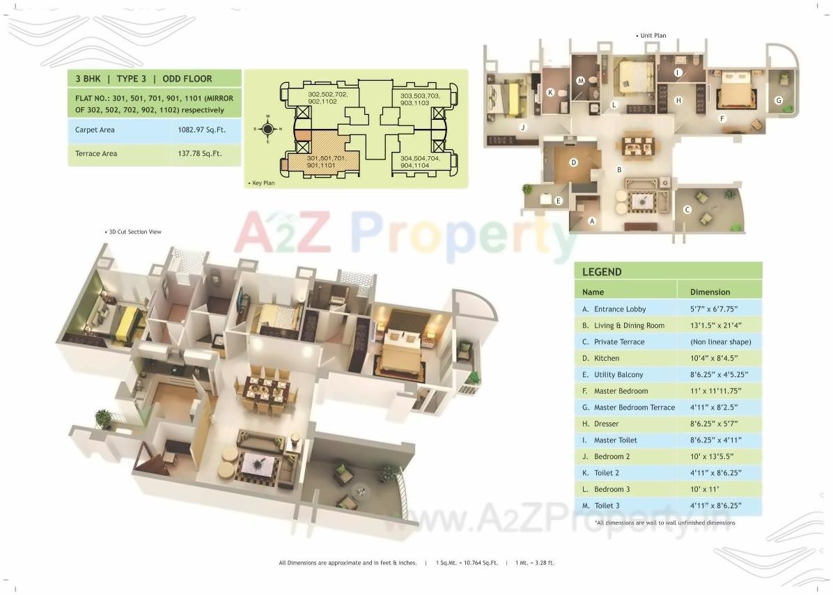 Layout of real estate project Vantage located at Baner, Pune, Maharashtra