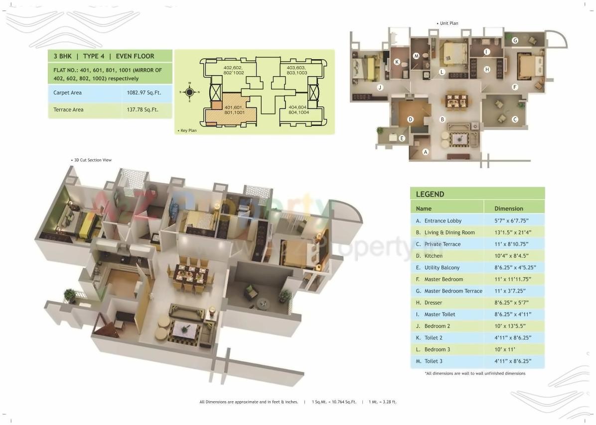 Layout of real estate project Vantage located at Baner, Pune, Maharashtra