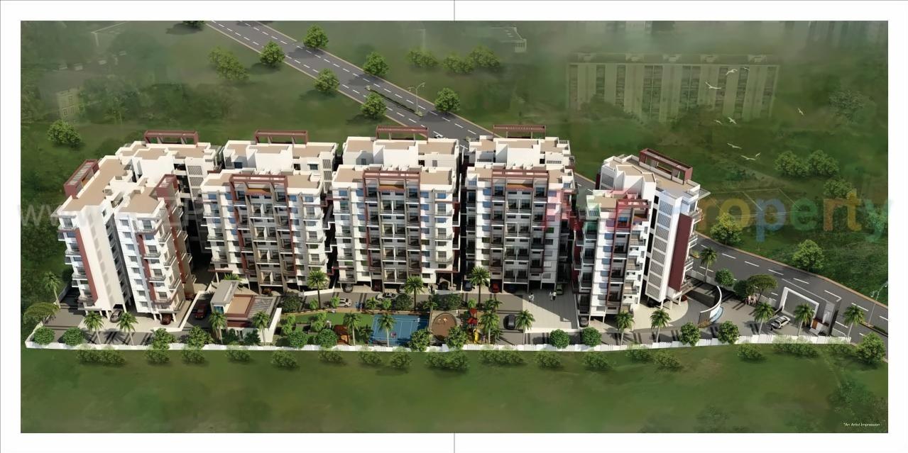 3D Elevation of real estate project Vardhaman Dreams located at Wakad, Pune, Maharashtra
