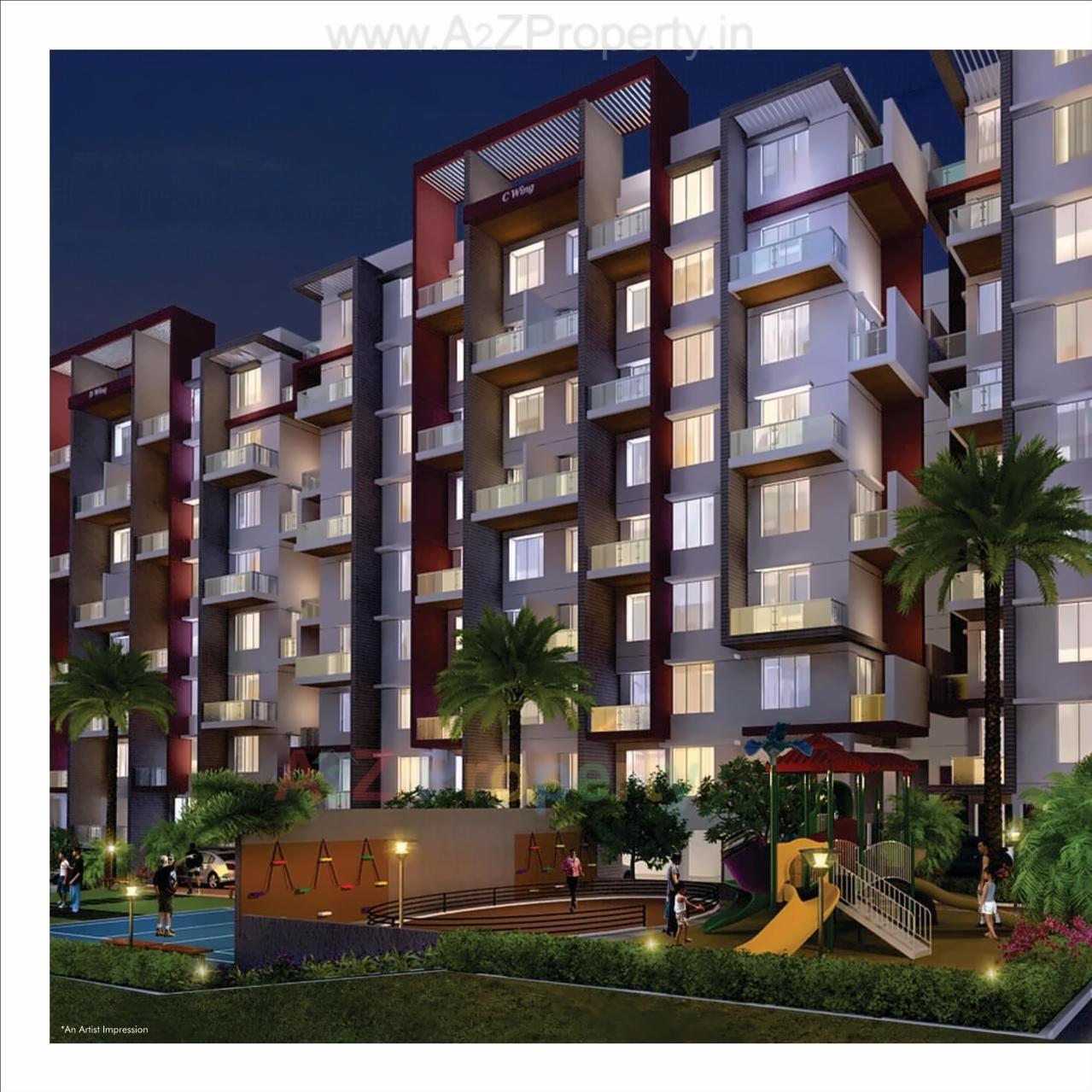 3D Elevation of real estate project Vardhaman Dreams located at Wakad, Pune, Maharashtra
